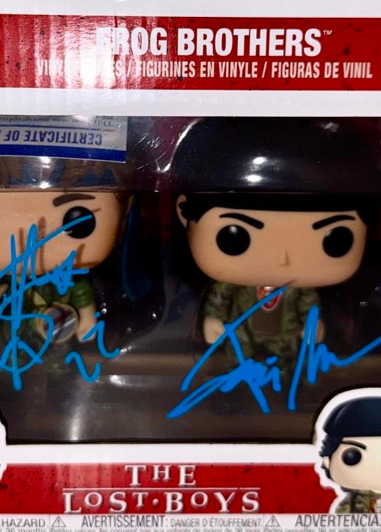 Corey Feldman Jamison Newlander Signed Funko Pop The Lost Boys "Frog Brothers" - PSA COA #3